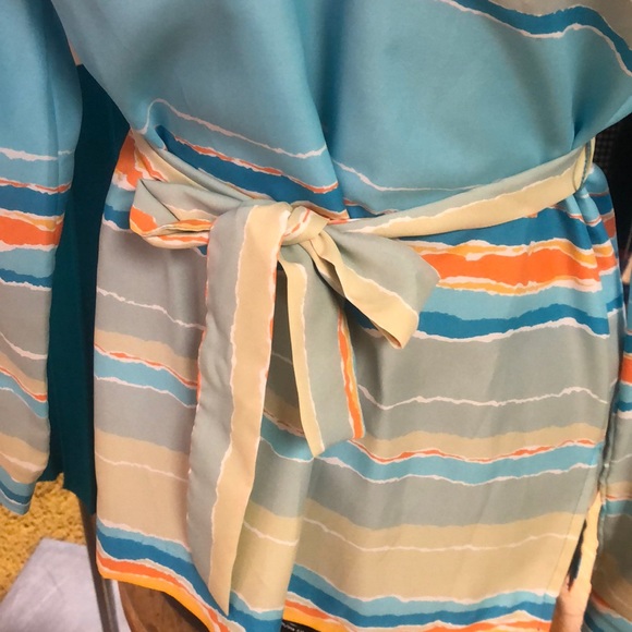 Vintage 1970’s - Alex Coleman- rare find- tunic top, nwot - belted- sunset tones - Picture 7 of 11